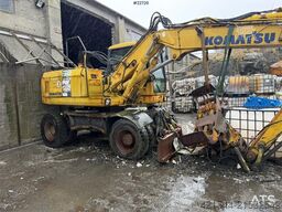 Komatsu PW160-7H wheeled excavator, a repair object withou