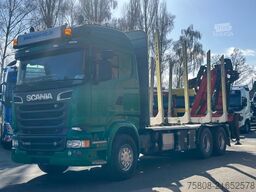 SCANIA R580 V8 6x4 Holz Epsilon 150Z Leder ACC AHK