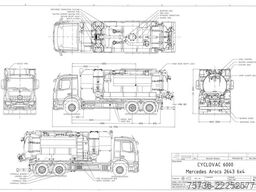 Mercedes-Benz Arocs 2643 6x4 Koks Cyclovac Vacuum Droge stoff...