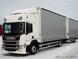 SCANIA P 280 / ZESTAW TANDEM / FIRANKA / 120 M3 / WECON
