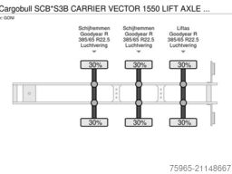 SCHMITZ CARGOBULL SCB*S3B CARRIER VECTOR 1550 LIFT AXLE ONLY 191.0