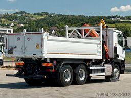 RENAULT C 380* KIPPER 5,20 m* KRAN/FUNK * 6x4 * TOP