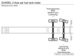 DIJSSEL 2 Axle adr fuel tank trailer