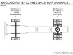 VOLVO FH 400 GLOBETROTTER XL TIRES 90% 2x TANK ORIGINA