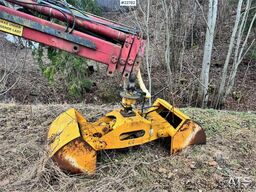 HMF Hermeler Maschinenbau 1150 crane with grab.