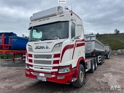 Scania R650 6x4 Tractor Unit with Maur Tipping Semi-Trail