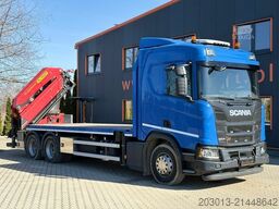 SCANIA R500 6x4 Pritsche mit Kran Palfinger PK53002 SH
