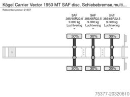 Kögel Carrier Vector 1950 MT  SAF disc, Schiebebremse...