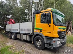 Mercedes-Benz Actros 2544 6x2 Crane Truck w/ Rear-Mounted Ferrar