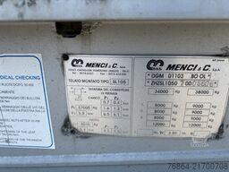 MENCI LEBENSMITTELTANK ISOLIERT, 3 KAMMERN, 34000L LIFTACHSE,   BPW-ACHSEN