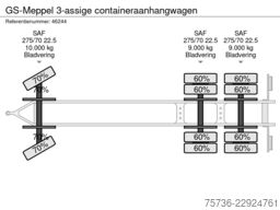 GS-Meppel 3-assige containeraanhangwagen