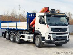 VOLVO FMX 460 Kipper 6,40m + PALFINGER PK 18002 EH D