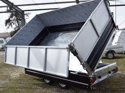 Rimorchio ribaltabile a tre lati HUMBAUR HTK3500.31 mit Stahl schwarz und Alublechaufsatz