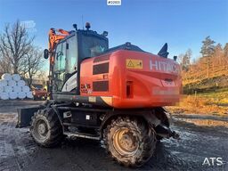 Hitachi ZX140W-5B wheeled excavator with rototilt, 3 bucke