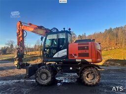 Hitachi ZX140W-5B wheeled excavator with rototilt, 3 bucke