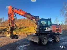 Hitachi ZX140W-5B wheeled excavator with rototilt, 3 bucke