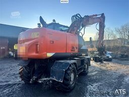 Hitachi ZX140W-5B wheeled excavator with rototilt, 3 bucke