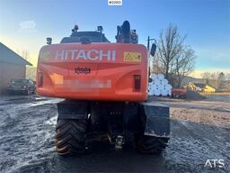 Hitachi ZX140W-5B wheeled excavator with rototilt, 3 bucke