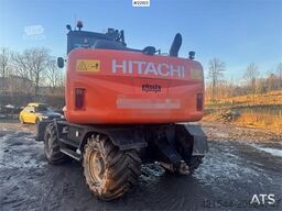 Hitachi ZX140W-5B wheeled excavator with rototilt, 3 bucke