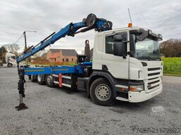 Scania P360 8x2 Tridem container Crane HIAB 244