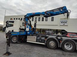 Scania P360 8x2 Tridem container Crane HIAB 244