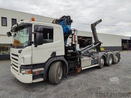 Scania P360 8x2 Tridem container Crane HIAB 244