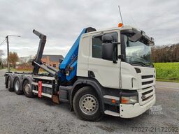 Scania P360 8x2 Tridem container Crane HIAB 244