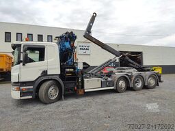 Scania P360 8x2 Tridem container Crane HIAB 244