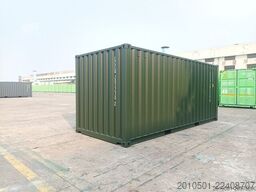 20 Fuß Seecontainer / Angebot / one Way RAL 6007 Flaschengrün / Lagercontainer
