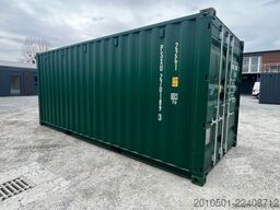 20 Fuß Seecontainer / Neucontainer / Moosgrün RAL 6005/ Materiallager