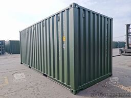 20 Fuß Container, Lagercontainer NATO Grün / Oliv Grün