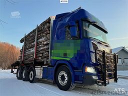 Scania R770 Tridem Timber Truck with Jonsred J1088 crane