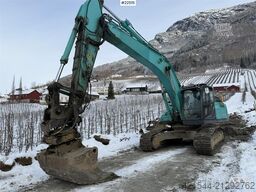 Kobelco SK300LC-10 excavator with excavation bucket, gradi