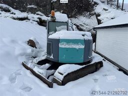 Kobelco SK60SR excavator with digging bucket, hydraulic gr