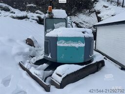 Kobelco SK60SR excavator with digging bucket, hydraulic gr