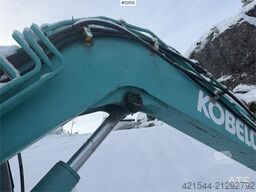 Kobelco SK60SR excavator with digging bucket, hydraulic gr