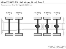 Ginaf X 5350 TS 10x6 Kipper 26 m3 Euro 5