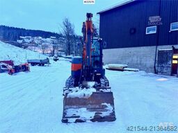 Doosan DX50Z-7 mini excavator – 3 buckets – swing boom –