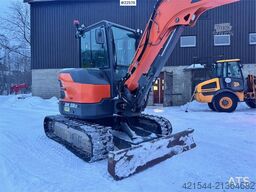 Doosan DX50Z-7 mini excavator – 3 buckets – swing boom –