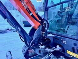 Doosan DX50Z-7 mini excavator – 3 buckets – swing boom –