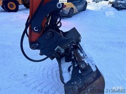 Doosan DX50Z-7 mini excavator – 3 buckets – swing boom –