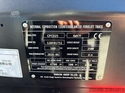 Hangcha CPCD 25 Triplex free lift mast / forks 1220 mm ...