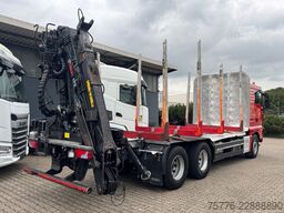 MAN 33.500 TGX 6x4 Holztransporter Kran Loglift F115