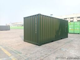 20 Fuß Seecontainer / Neucontainer / Flaschengrün RAL 6007 / Materiallager