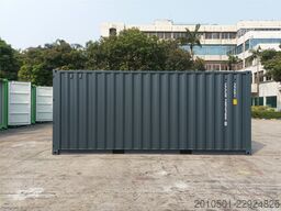 20 Fuß Seecontainer / Neucontainer / Flaschengrün RAL 6007 / Materiallager