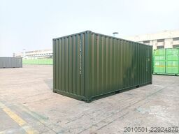 20 Fuß Seecontainer / Neucontainer / Flaschengrün RAL 6007 / Materiallager