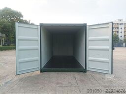 20 Fuß Seecontainer / Neucontainer / Flaschengrün RAL 6007 / Materiallager