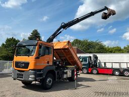 MAN 18.320 3Skipper mit HIAB 111 Kran + Greifer