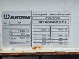 KRONE SD * PR. + PL. * SAF * 2X PALETTENLASTEN  *