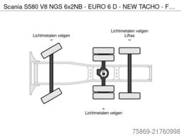 Scania S580 V8 NGS 6x2NB - EURO 6 D - NEW TACHO - FULL...